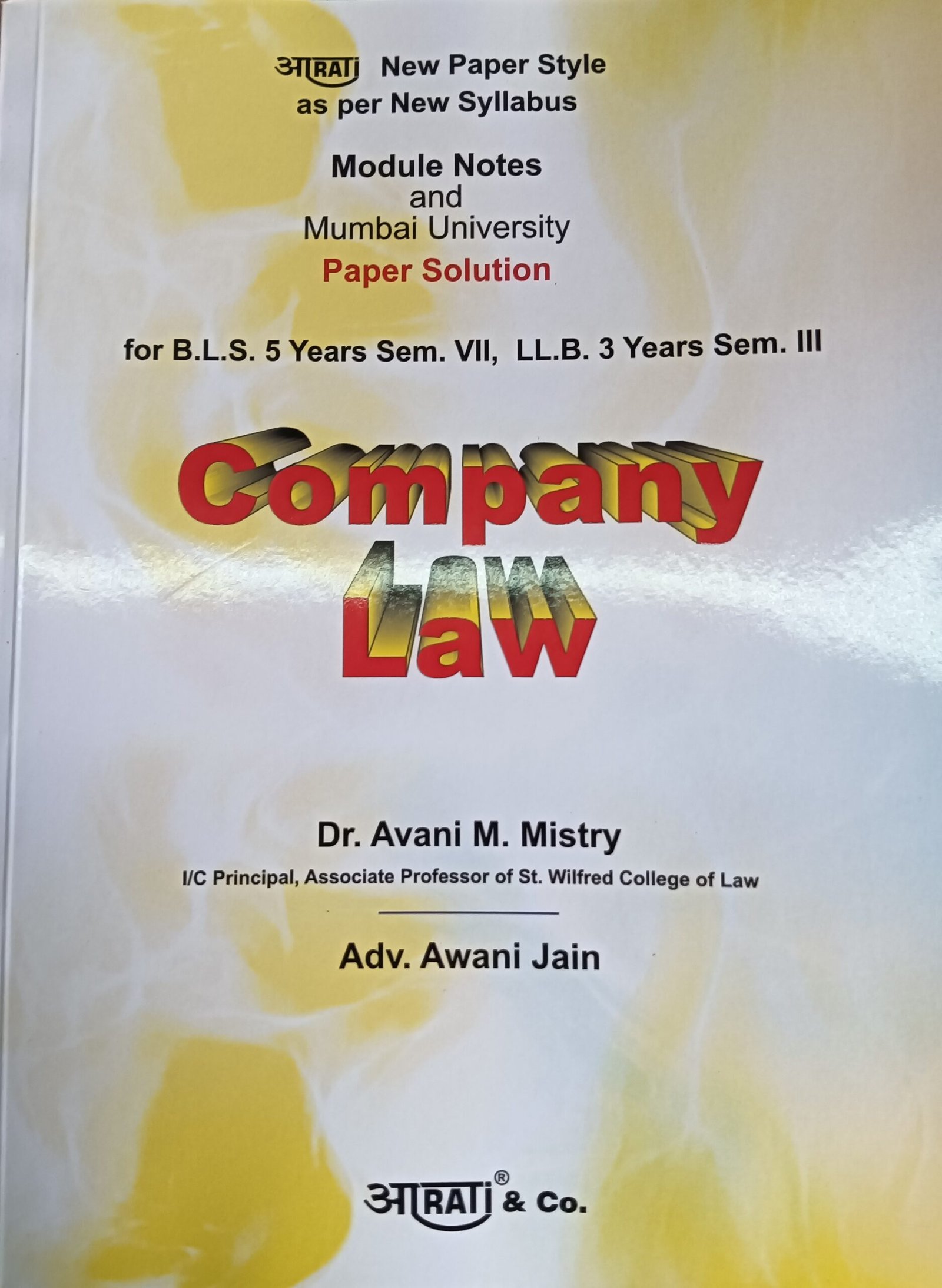 Company Law for SEM-III of 3 Year LL.B or Sem-VII of 5 Year B.L.S. LL.B | Module Notes & Mumbai University Paper Solution